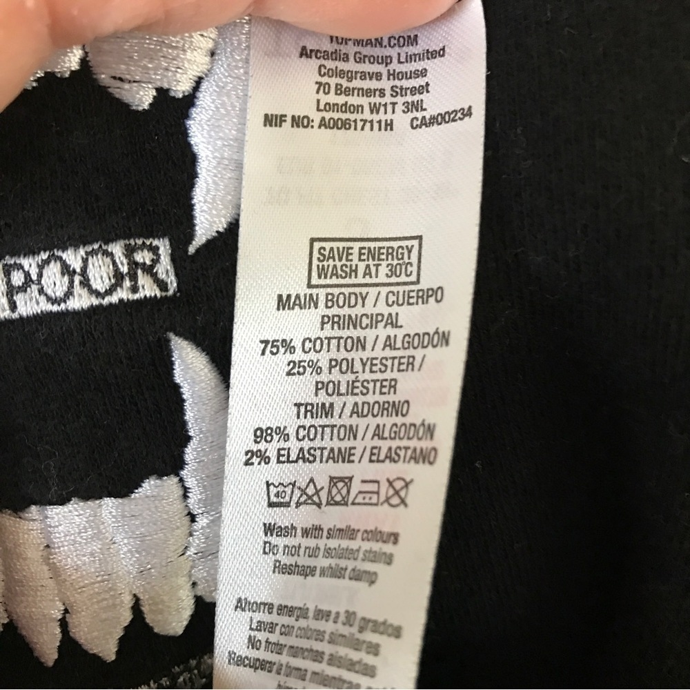 Topman cotton blend eat the poor feed the rich hooded sweater - Picture 8 of 8